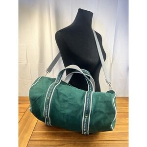 Vintage First Republic Bank Green Canvas Duffle Bag Gym Bag Tennis Rare USA